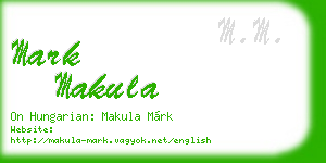 mark makula business card