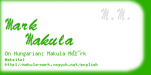 mark makula business card
